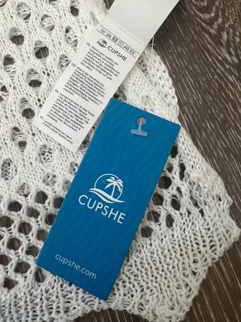 Cupshe White Crochet Swim Cover-Up Mini Dress - Picture 9 of 9